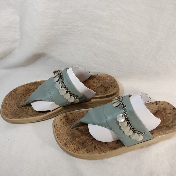 Birkenstock Leather Thong Sandals with silver charms - Picture 2 of 7